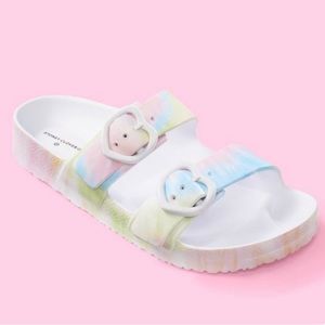 Stoney Clover Lane x Target Rainbow Tie Dye Slip On Slide Sandals